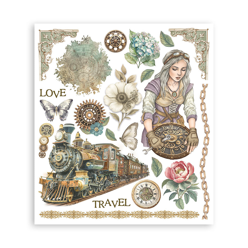 Stamperia - Assortment Rub on Selection - 20.5cmX23cmX0cm - 6 pages - Gardens of Time