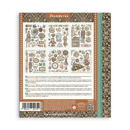 Stamperia - Assortment Rub on Selection - 20.5cmX23cmX0cm - 6 pages - Gardens of Time