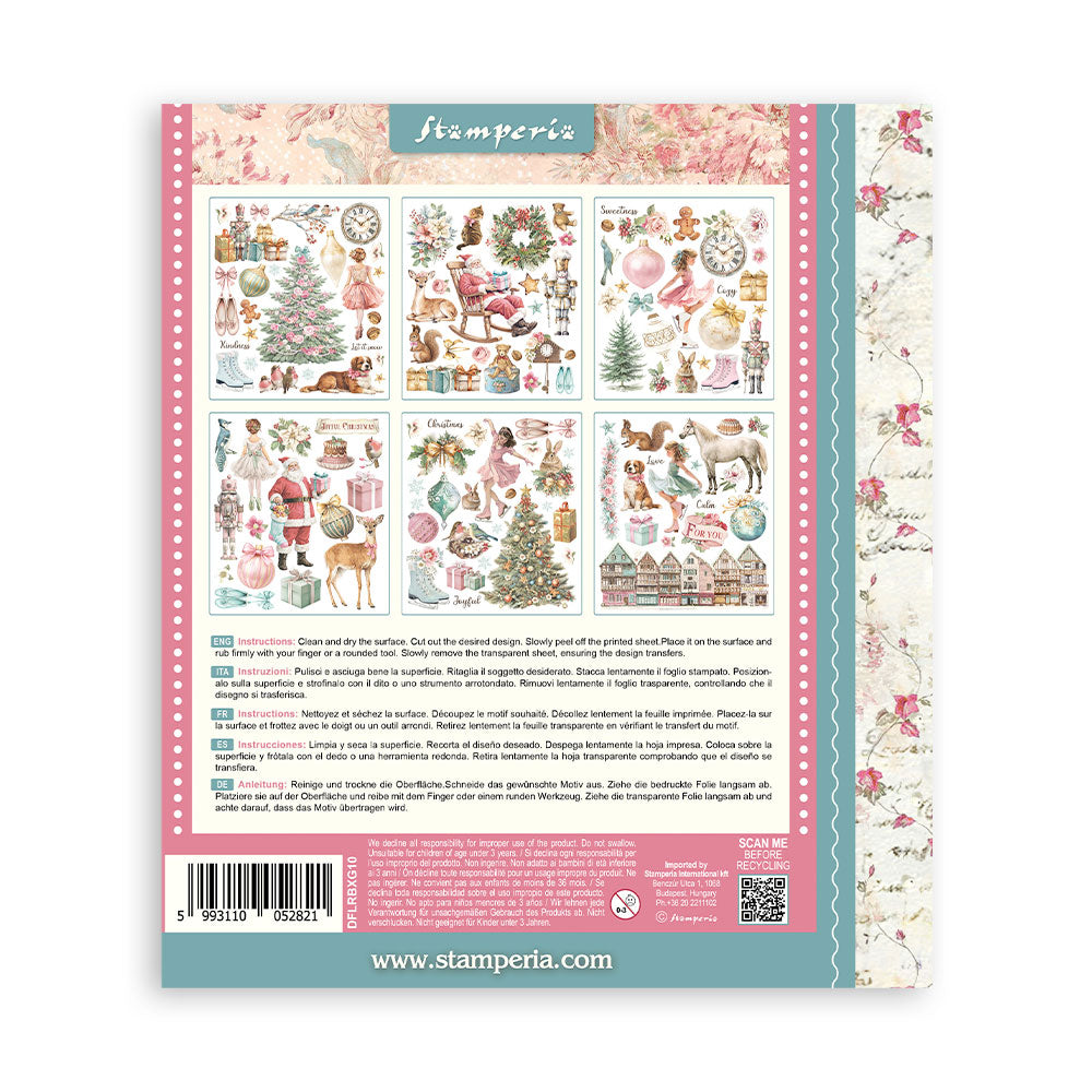 Stamperia - Assortment Rub on Selection - 20.5cmX23cmX0cm - 6 pages - Winter Magic