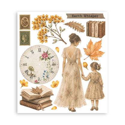 Stamperia - Assortment Rub on Selection - 20.5cmX23cmX0cm - 6 pages - Flowers and Poems