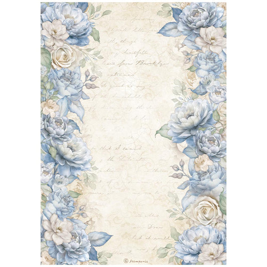 Stamperia  - Rice Paper -  21cm x 29.7cm - A4 - Timeless Floral Borders