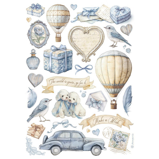 Stamperia  - Rice Paper -  21cm x 29.7cm - A4 - Timeless mixed elements