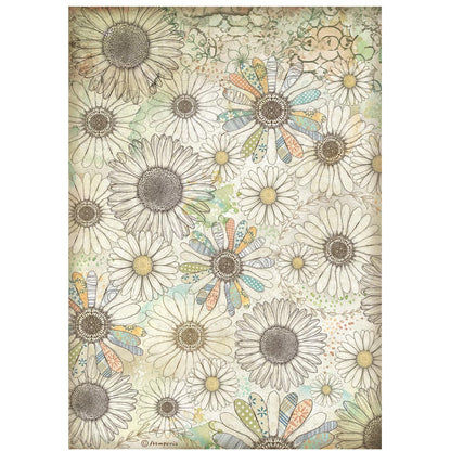Stamperia  - Pack of 8 Mini Rice papers - A6 - Daisy Art