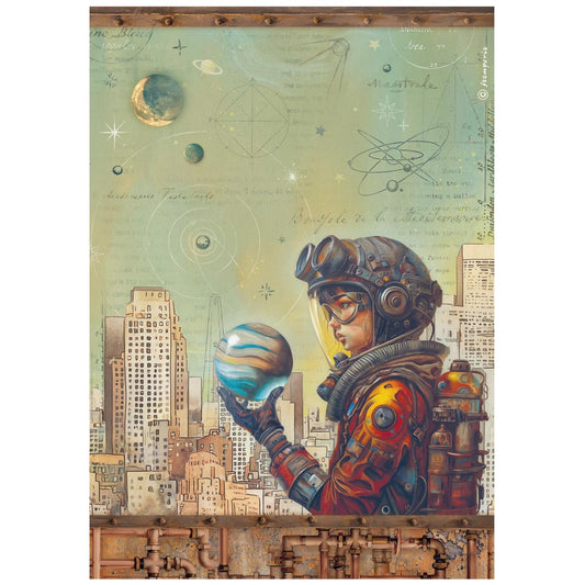 Stamperia  - Rice Paper -  21cm x 29.7cm - A4 - A new beginning - Save the planet