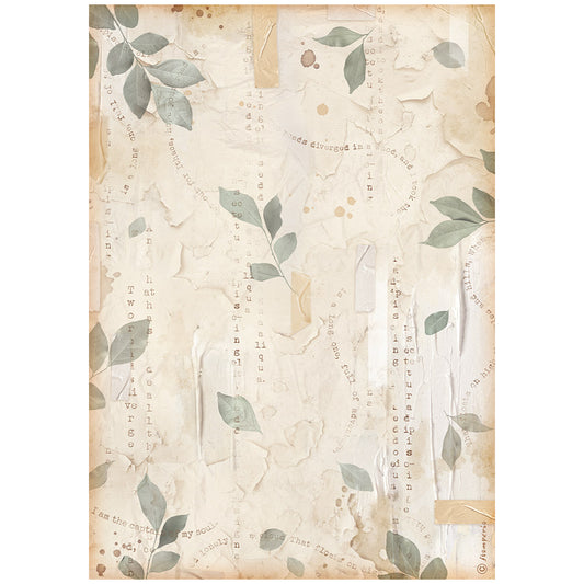 Stamperia  - Rice Paper -  21cm x 29.7cm - A4 - Secret Diary Leaves