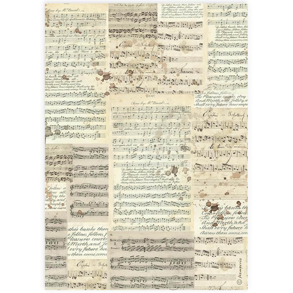 Stamperia   - Rice Paper - Music