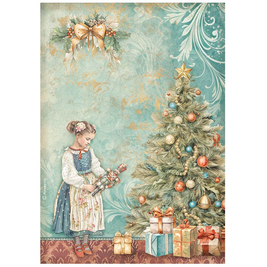 Stamperia   - Rice Paper - The nutcracker Christmas tree