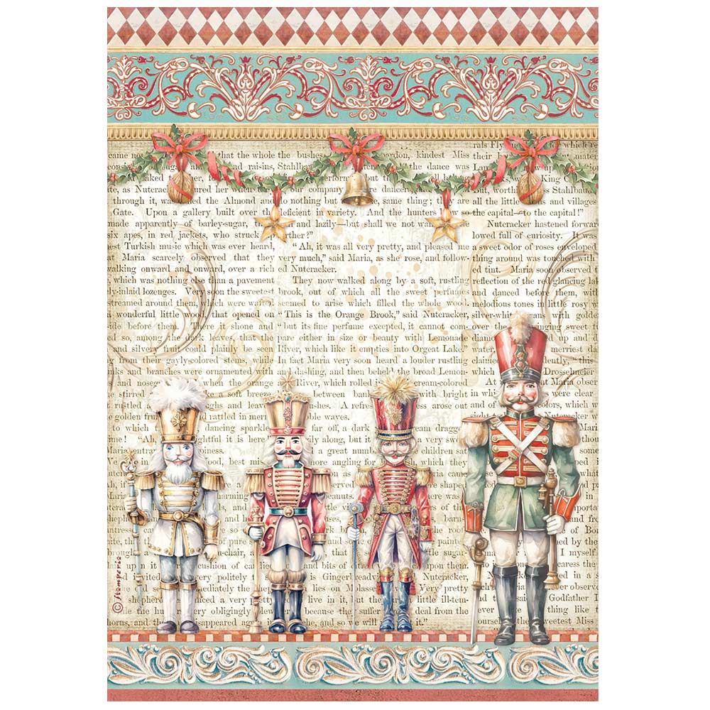 Stamperia   - Rice Paper - The nutcracker soldiers