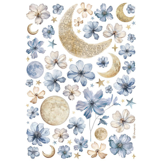 Pre Order Stamperia   - Rice Paper - Sun and moon