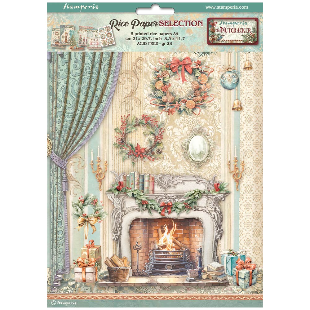 Stamperia  - Pack of 6 Rice papers -  21cm x 29.7cm - A4 - The Nutcracker