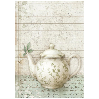 Stamperia  - Pack of 8 Mini Rice papers - A6 - Herbarium Silvae