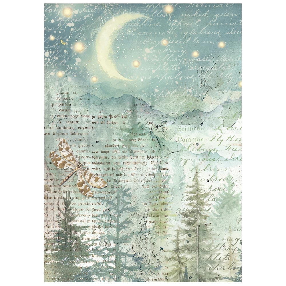 Stamperia  - Pack of 8 Mini Rice papers - A6 - Herbarium Silvae