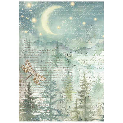 Stamperia  - Pack of 8 Mini Rice papers - A6 - Herbarium Silvae