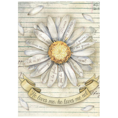 Stamperia  - Pack of 8 Mini Rice papers - A6 - Daisy Art