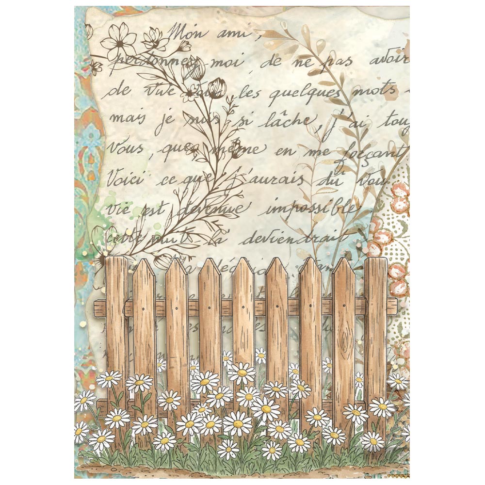 Stamperia  - Pack of 8 Mini Rice papers - A6 - Daisy Art