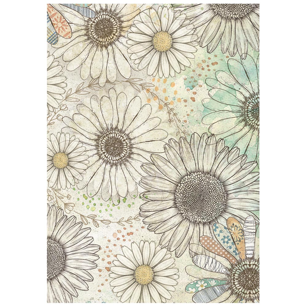 Stamperia  - Pack of 8 Mini Rice papers - A6 - Daisy Art