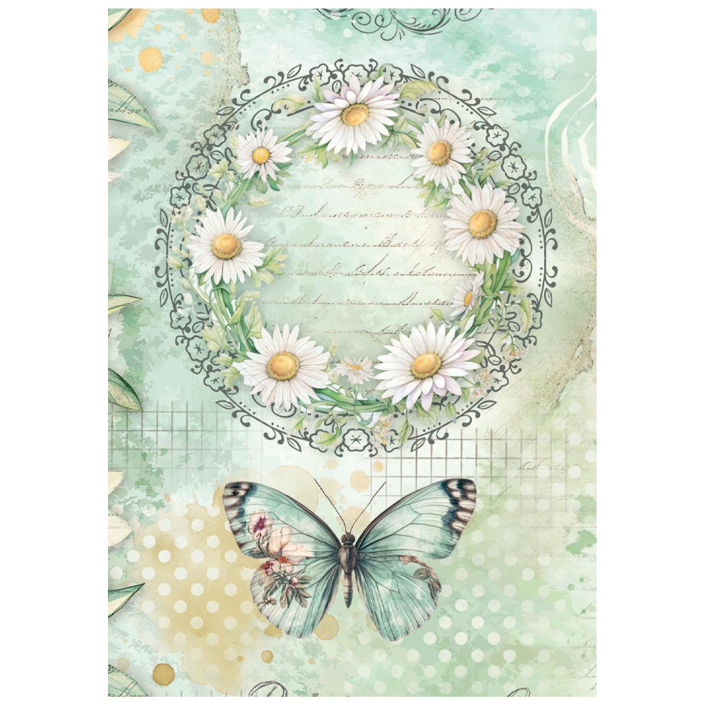 Stamperia  - Pack of 8 Mini Rice papers - A6 - Daisy Art