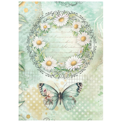Stamperia  - Pack of 8 Mini Rice papers - A6 - Daisy Art