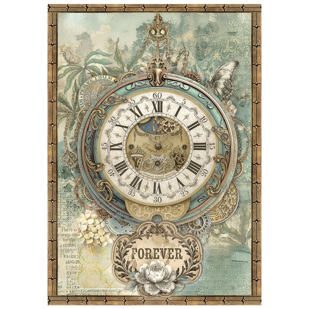 Stamperia  - Pack of 8 Mini Rice papers - A6 - Garden of Time