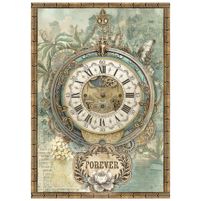 Stamperia  - Pack of 8 Mini Rice papers - A6 - Garden of Time