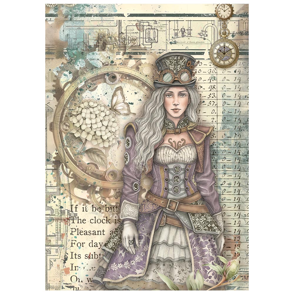 Stamperia  - Pack of 8 Mini Rice papers - A6 - Garden of Time