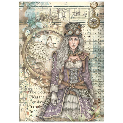Stamperia  - Pack of 8 Mini Rice papers - A6 - Garden of Time