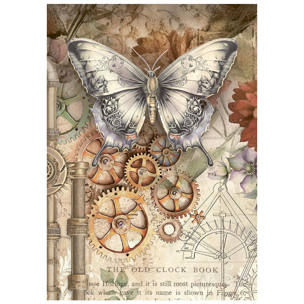 Stamperia  - Pack of 8 Mini Rice papers - A6 - Garden of Time