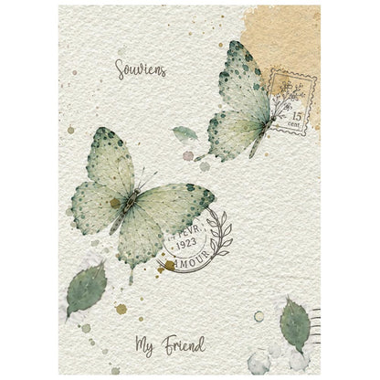 Stamperia  - Pack of 8 Mini Rice papers - A6 - Flowers and Poems