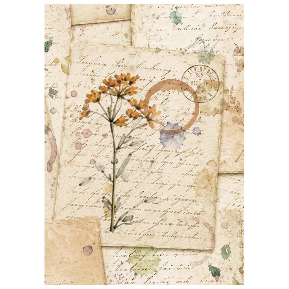 Stamperia  - Pack of 8 Mini Rice papers - A6 - Flowers and Poems