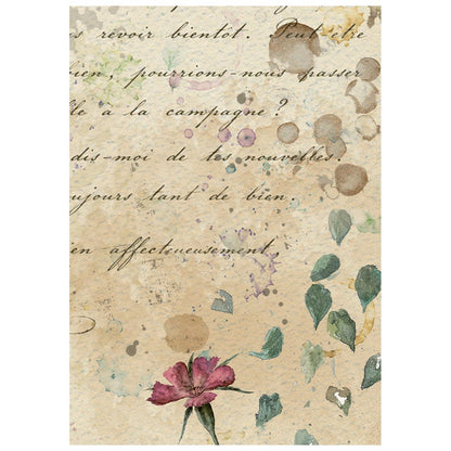 Stamperia  - Pack of 8 Mini Rice papers - A6 - Flowers and Poems
