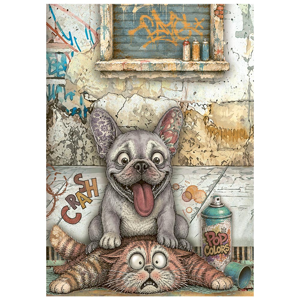 Stamperia  - Pack of 8 Mini Rice papers - A6 - Furry Friends 2