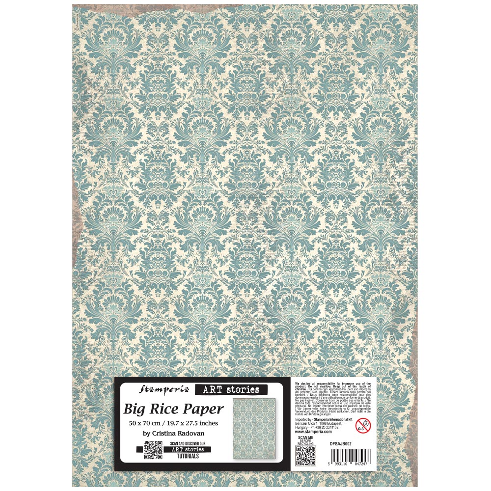 Stamperia  - Rice Paper - 50 x 70 - Damask pattern