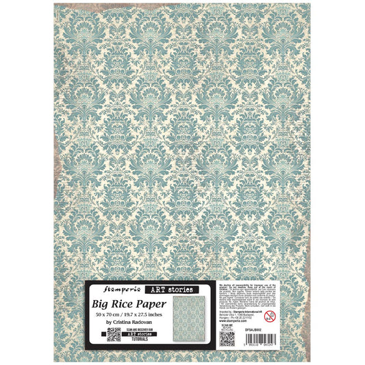 Stamperia  - Rice Paper - 50 x 70 - Damask pattern