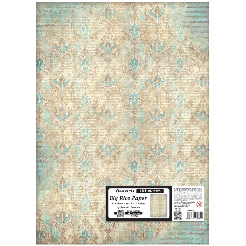Stamperia  - Rice Paper - 50 x 70 - Tapestry pattern