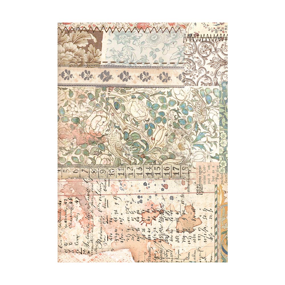 Stamperia  - Pack of 8 Rice papers -  10.5cm x 14.8cm - A6 -  Brocante Antiques