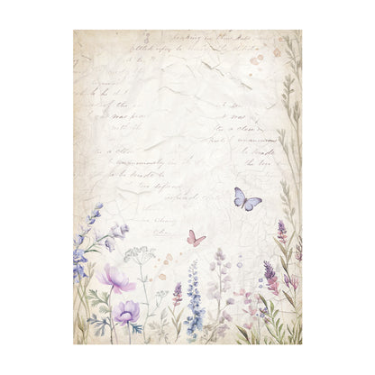 Stamperia  - Pack of 8 Rice papers -  10.5cm x 14.8cm - A6 -  Lavender