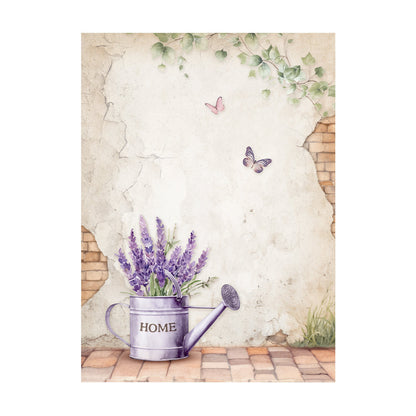 Stamperia  - Pack of 8 Rice papers -  10.5cm x 14.8cm - A6 -  Lavender