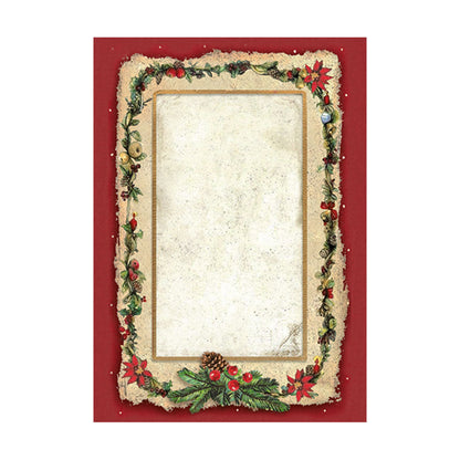 Stamperia  - Pack of 8 Rice papers -  10.5cm x 14.8cm - A6 - Classic Christmas