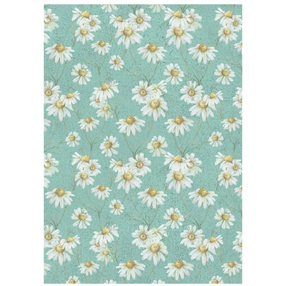 Stamperia  - Pack of 8 Rice papers - A6 Backgrounds - Daisy Art