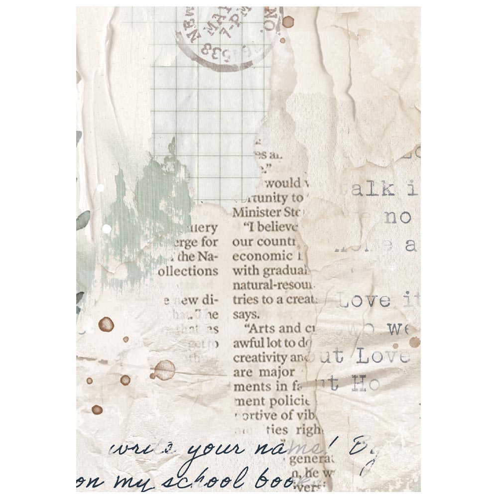 Stamperia  - Pack of 8 Rice papers -  4.14cm x 5.83 cm - Backgrounds A6 - Secret Diary
