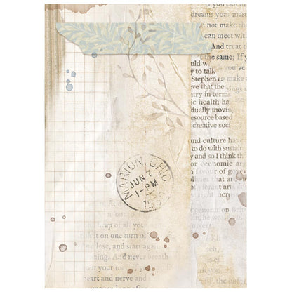 Stamperia  - Pack of 8 Rice papers -  4.14cm x 5.83 cm - Backgrounds A6 - Secret Diary