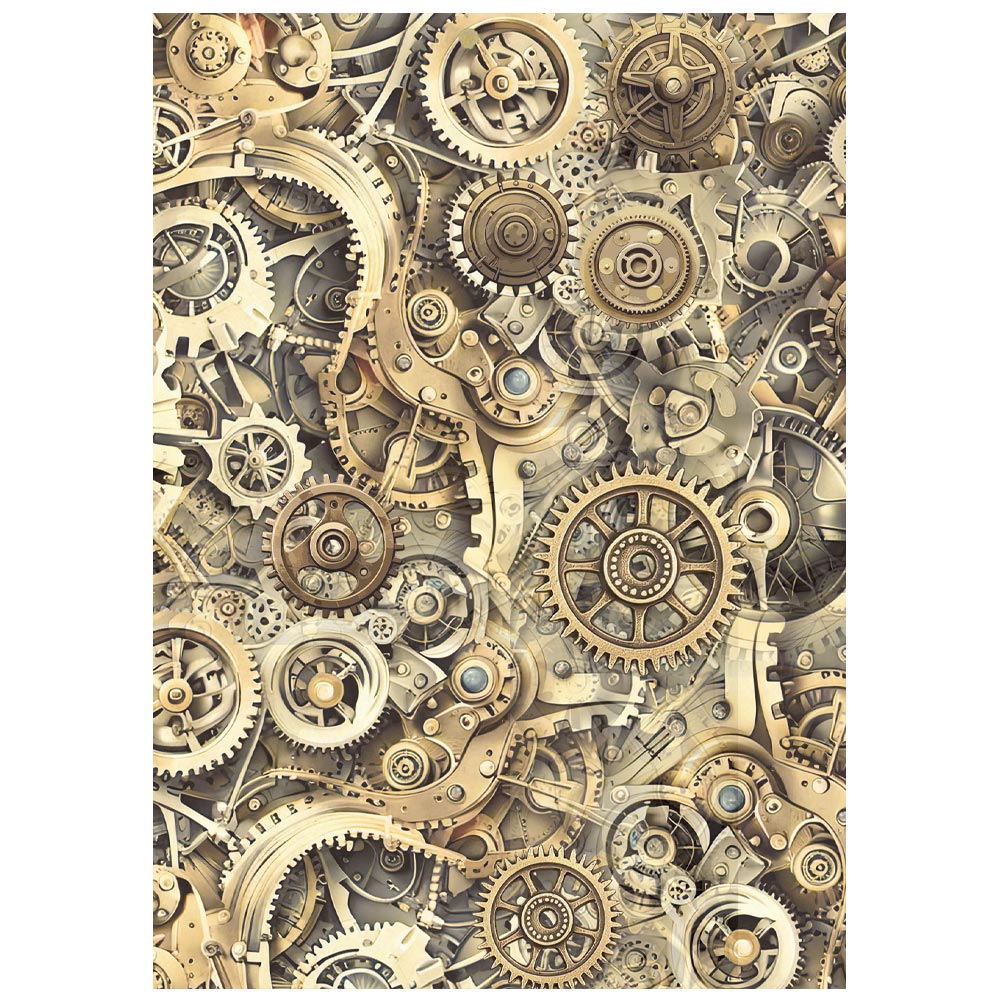 Stamperia  - Pack of 8 Rice papers -  4.14cm x 5.83 cm - Backgrounds A6 - Garden of Time