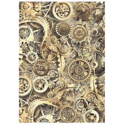 Stamperia  - Pack of 8 Rice papers -  4.14cm x 5.83 cm - Backgrounds A6 - Garden of Time