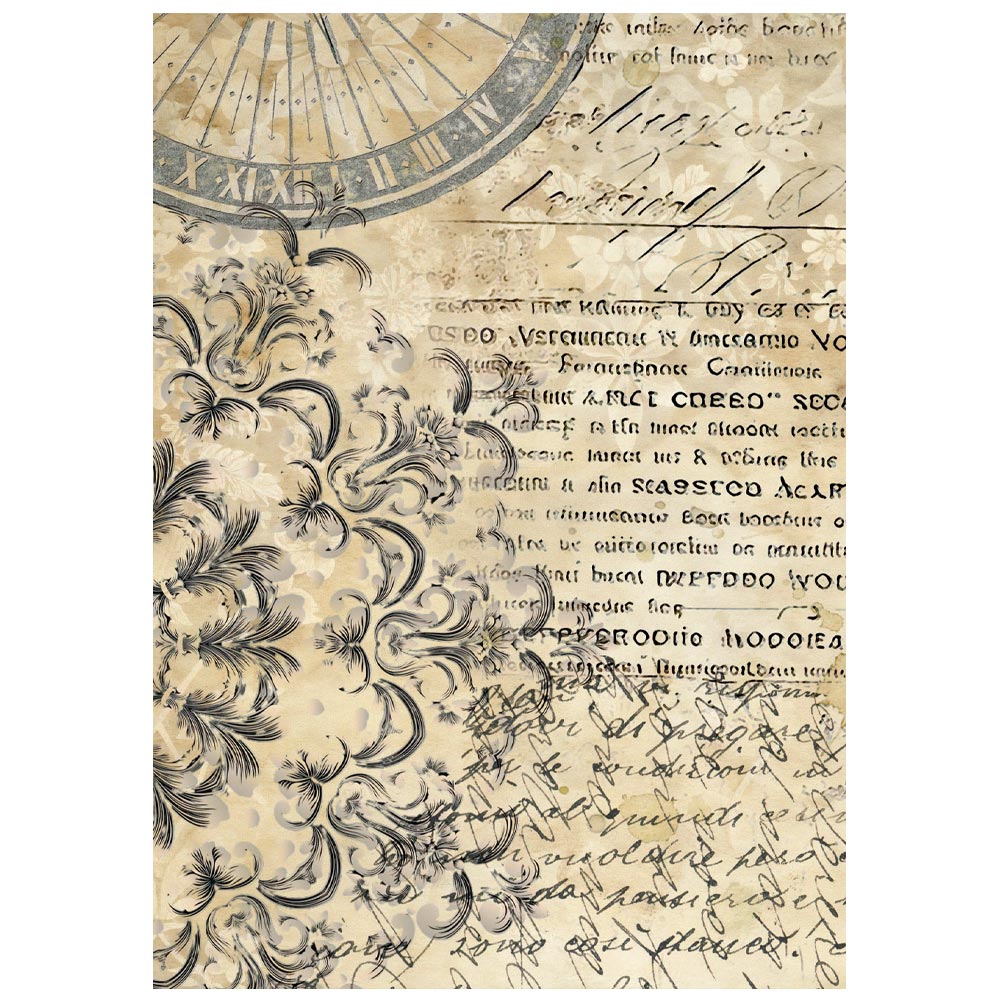 Stamperia  - Pack of 8 Rice papers -  4.14cm x 5.83 cm - Backgrounds A6 - Garden of Time