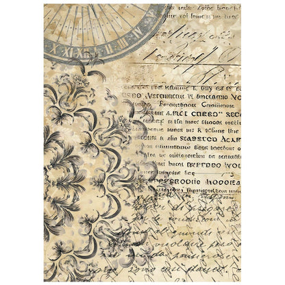 Stamperia  - Pack of 8 Rice papers -  4.14cm x 5.83 cm - Backgrounds A6 - Garden of Time