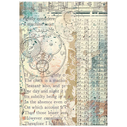 Stamperia  - Pack of 8 Rice papers -  4.14cm x 5.83 cm - Backgrounds A6 - Garden of Time