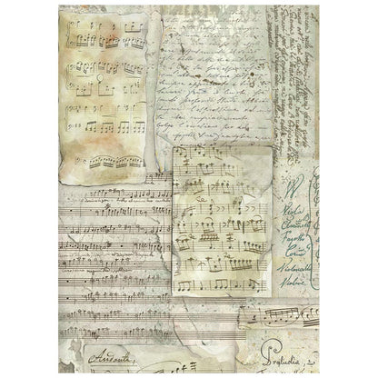 Stamperia  - Pack of 8 Rice papers - 4.14cm x 5.83 cm - Backgrounds A6 Symphony