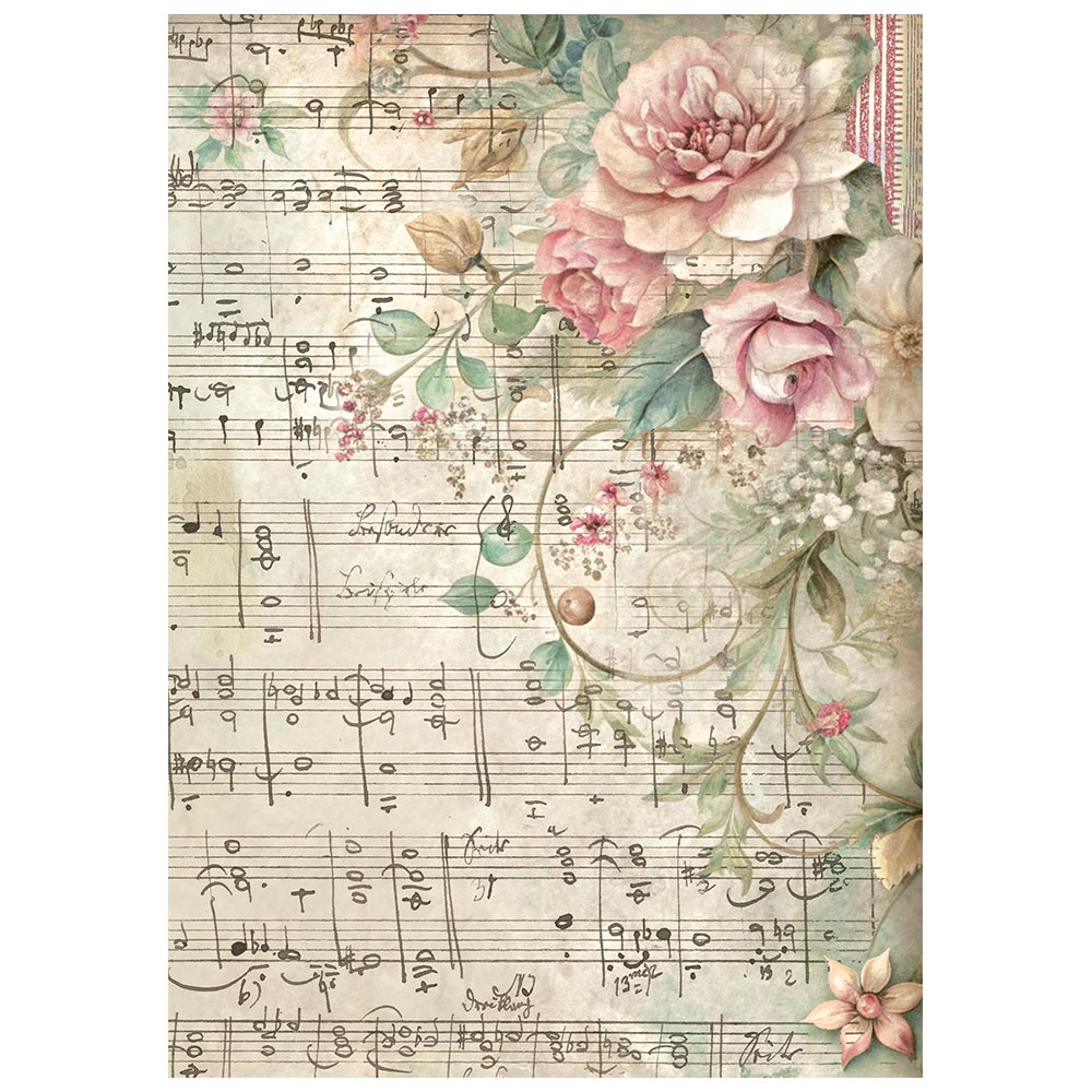 Stamperia  - Pack of 8 Rice papers - 4.14cm x 5.83 cm - Backgrounds A6 Symphony