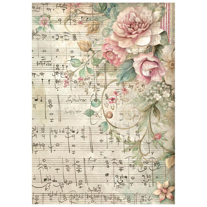 Stamperia  - Pack of 8 Rice papers - 4.14cm x 5.83 cm - Backgrounds A6 Symphony