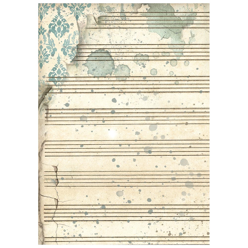 Stamperia  - Pack of 8 Rice papers - 4.14cm x 5.83 cm - Backgrounds A6 Symphony
